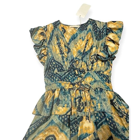 Ulla Johnson Avia Dress,  Silk, 0, NWT blue yellow - Picture 7 of 16